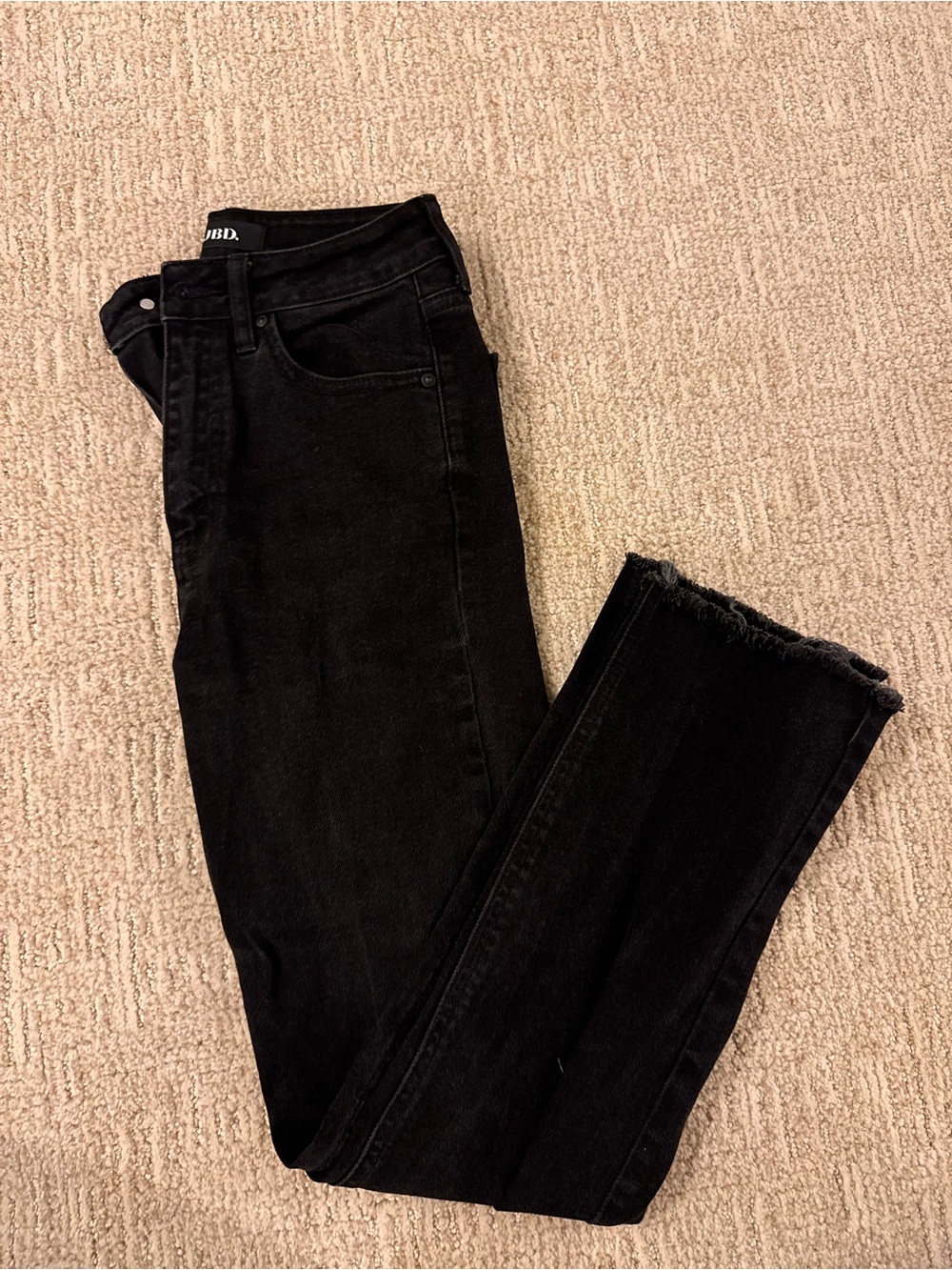 Black straight leg jeans